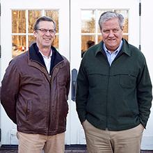 Brian Keefe, left, with retiring President Seth Bongartz